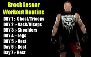 The Beast Brock Lesnar Workout Routine and Stats by Bench Pressing