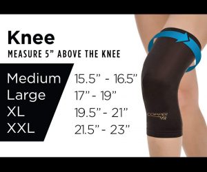 Copper Fit Pro Series Compression Knee Sleeves Reviews Size Chart